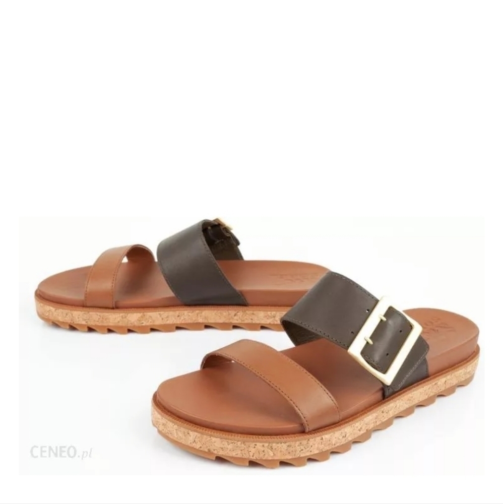 🪅 SOREL Light  Brown Double-Strap Roaming Leather Adjustable strap sandals